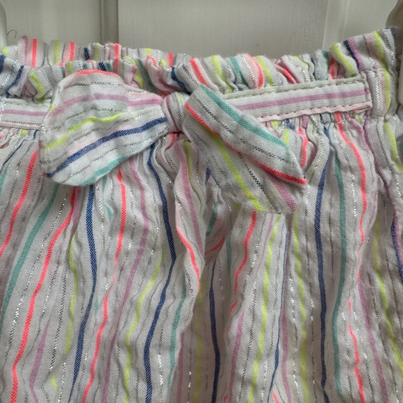 NWOT Cat & Jack 2T Girls White Multicolor Stripe Skirt with Flowy Silhouette - Picture 2 of 6